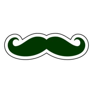 Moustache Sticker (Dark Green)